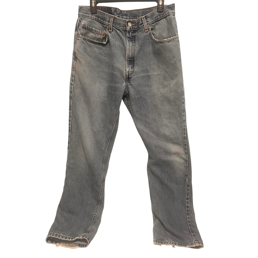 Levi's 505 Jeans Blue Regular Fit Straight Leg Vintage Retro 34x32 Mens